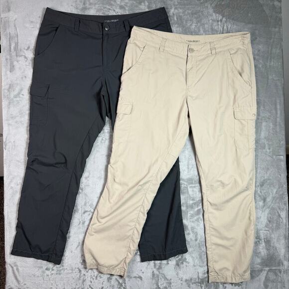 Columbia Pants - Columbia Women's Straight Leg Pants - Black and Tan